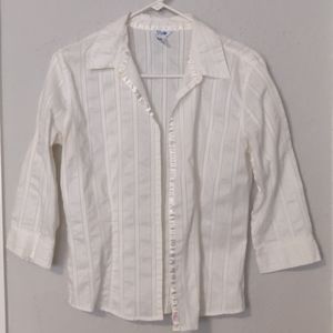White button up blouse